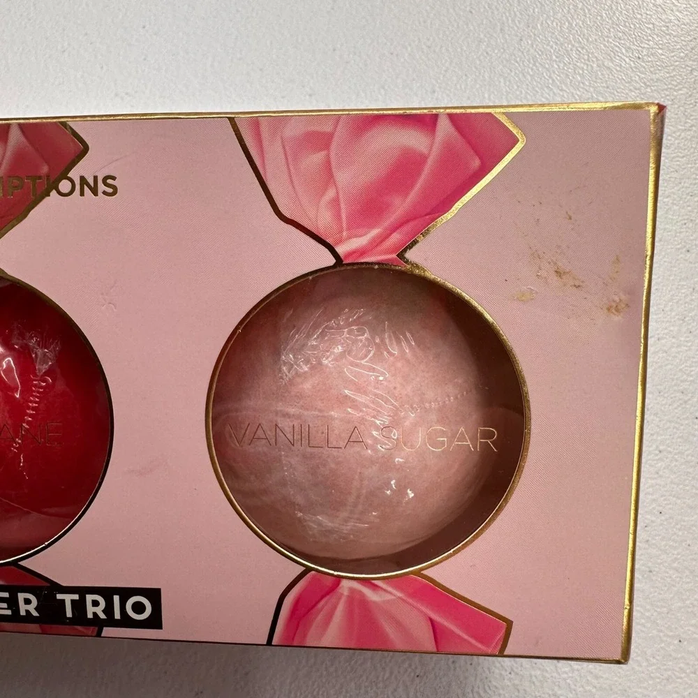 Body Prescriptions Bath Fizzer Trio‎ Sugar Plum Candy Cane Vanilla Sugar Gift a